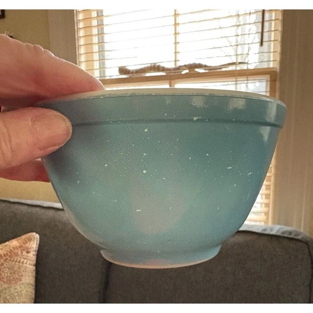 Vintage small glass turquoise Pyrex nesting mixing bowl replacement primary set